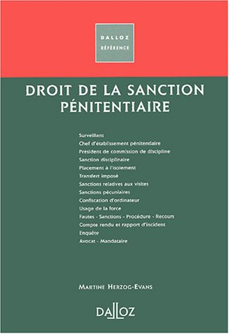 Droit de la sanction pénitentiaire