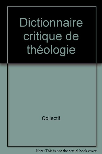 dictionnaire critique de théologie