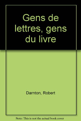 Gens de lettres, gens du livre