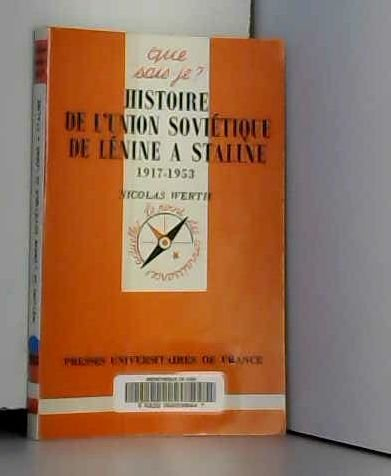 histoire de l'union soviétique de lénine à staline