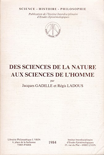 Des sciences de la nature aux sciences de l'homme
