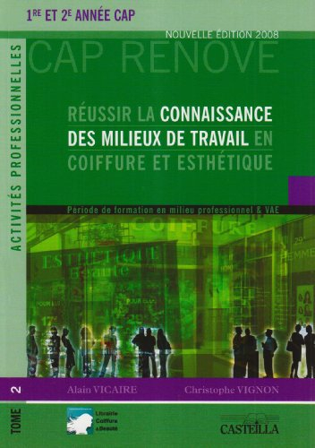 Réussir la connaissance des milieux de travail en coiffure et esthétique 2, 1re et 2e année CAP : pé