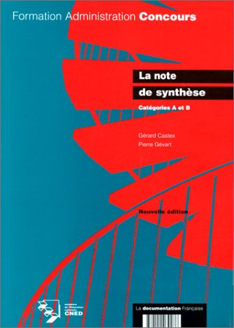 la note de synthèse : catégorie a