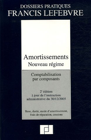 Amortissements, nouveau régime : comptabilisation par composants : base, durée, mode d'amortissement