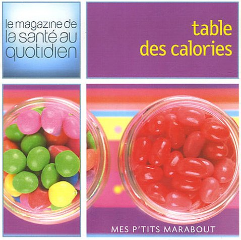 Table des calories