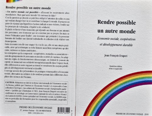 Rendre possible un autre monde : économie sociale, coopératives et développement durable