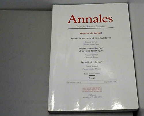 Annales, n° 3 (2010). Histoire du travail