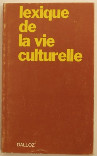 Lexique de la vie culturelle