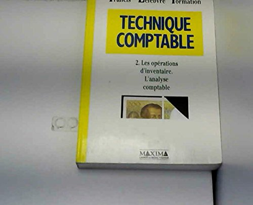les opérations d'inventaire. l'analyse comptable