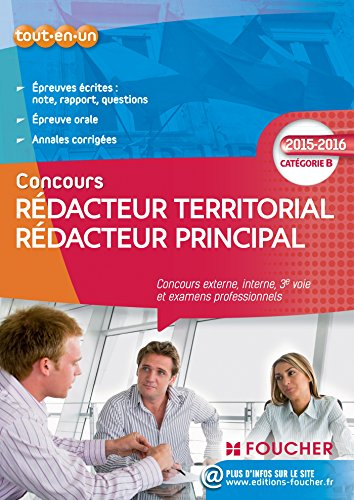 Concours rédacteur territorial, rédacteur principal, catégorie B : concours externe, interne, 3e voi
