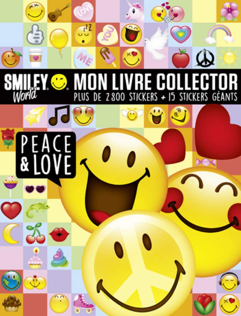 Smileyworld : mon livre collector peace & love : plus de 2.800 stickers + 15 stickers géants