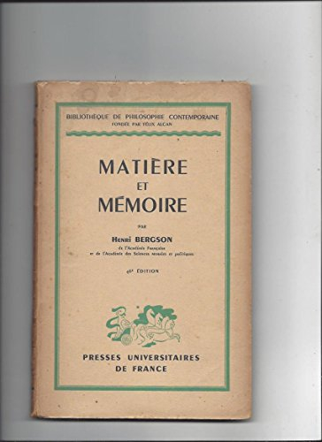 matière et mémoire
