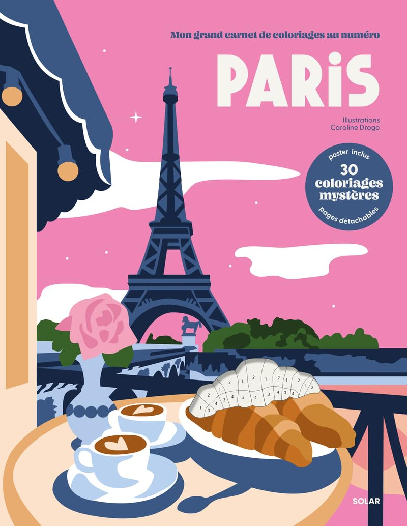 Mon grand carnet de coloriages au numéro : Paris
