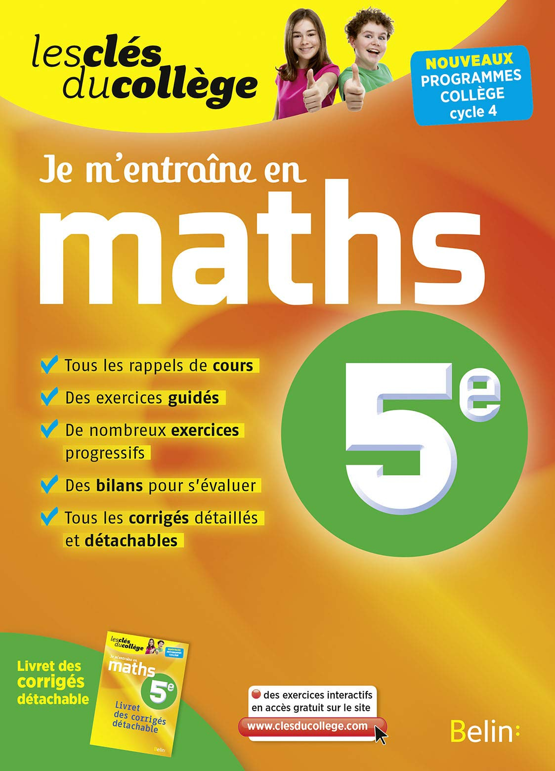 Je m'entraîne en maths, 5e : nouveaux programmes collège, cycle 4