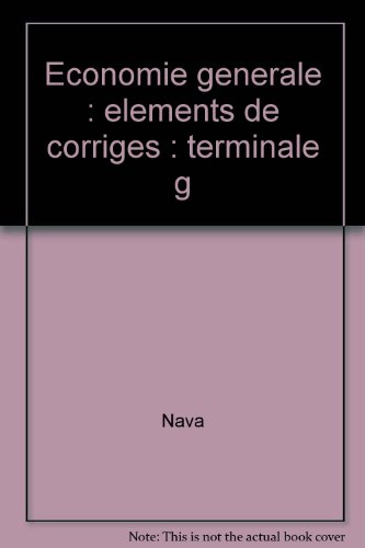 Economie générale, terminale G