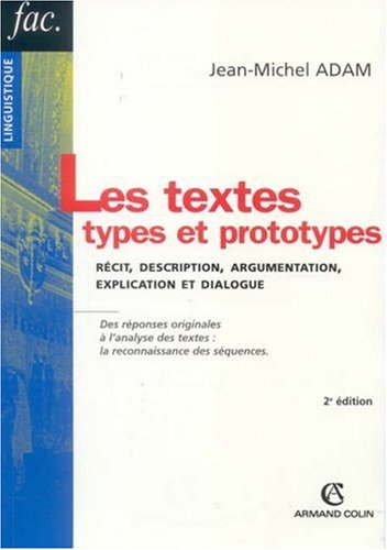 Les textes, types et prototypes : récit, description, argumentation, explication et dialogue
