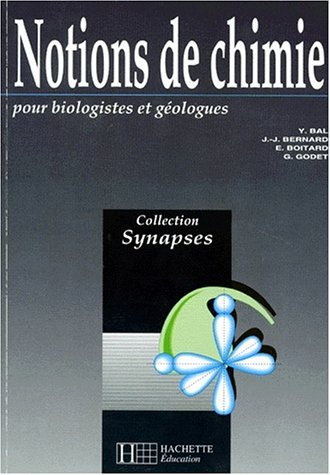 Notions de chimie pour biologistes et géologues