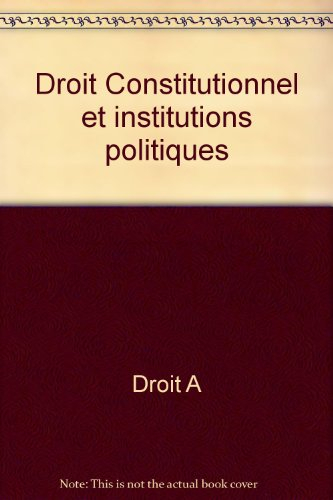 droit constitutionnel et institutions politiques