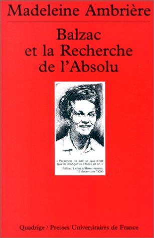 Balzac et la recherche de l'absolu