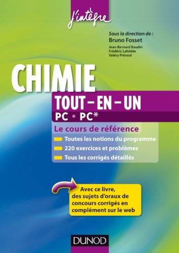 Chimie tout-en-un PC, PC* : le cours de référence