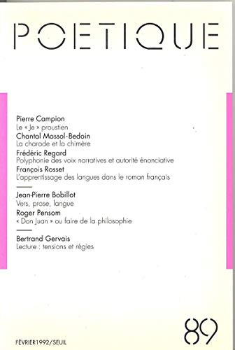 Poétique, numéro 89