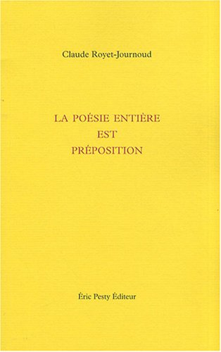 La poésie entière est préposition