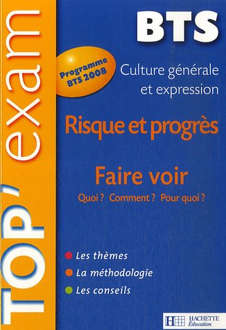 Culture générale et expression BTS : risque et progrès, faire voir : quoi ? Comment ? Pourquoi ?
