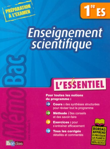 Enseignement scientifique : 1re ES