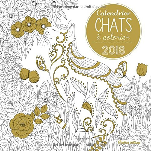 Calendrier chats à colorier 2018