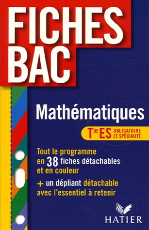 Mathématiques terminale ES, enseignement obligatoire et enseignement de spécialité