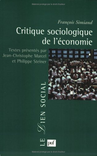 Critique sociologique de l'économie