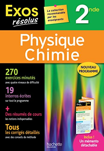 Physique chimie 2de : nouveau programme