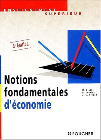 Notions fondamentales d'économie