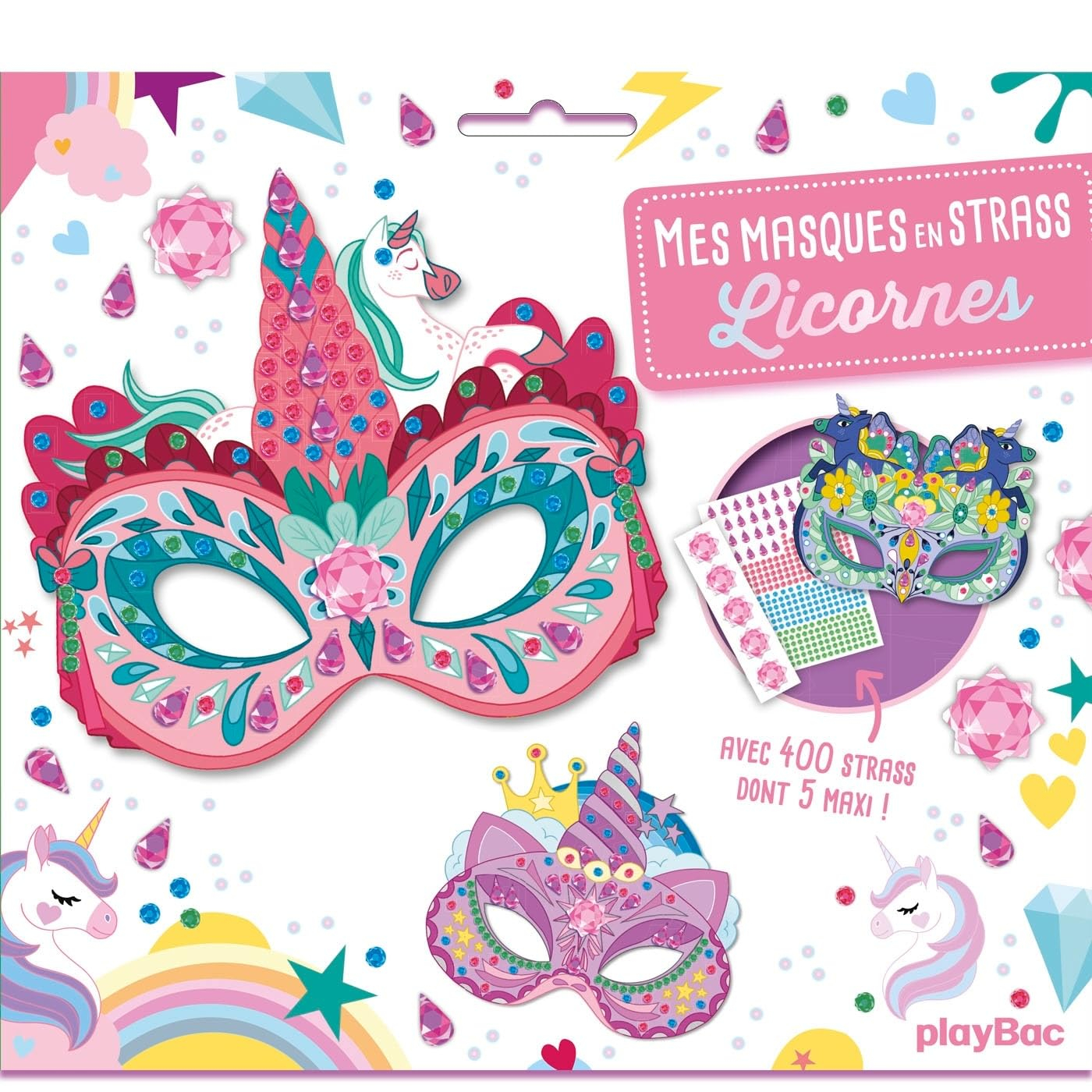 Mes masques en strass : licornes