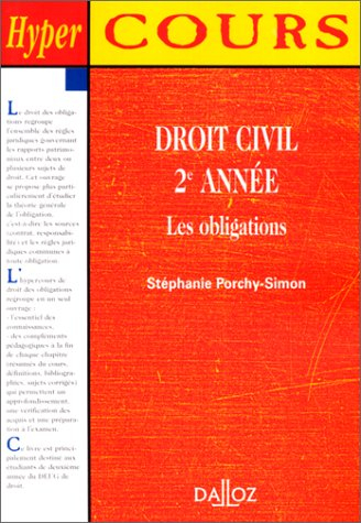 droit civil, hypercours, 2e année, 1re édition. les obligations