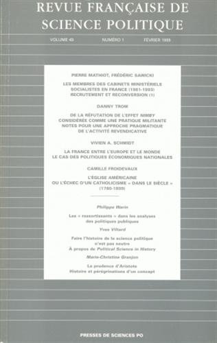 revue française de science politique, volume 49, tome 1