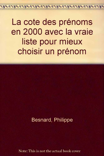 La cote des prénoms en 1999