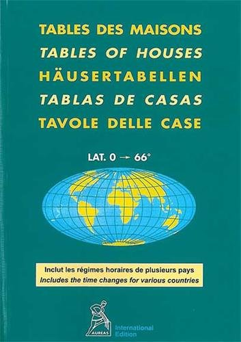 Table des maisons : lat. 0-66°. Tables of houses. Häusertabellen. Tablas de casas. Tavole delle case