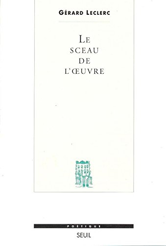 Le sceau de l'oeuvre
