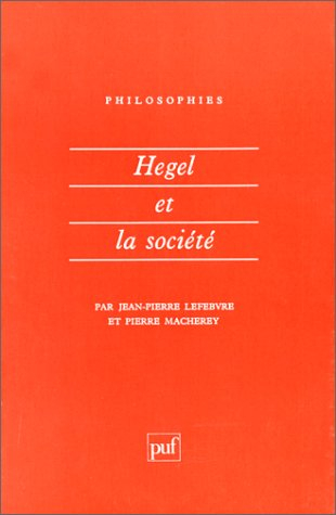 Hegel et la société