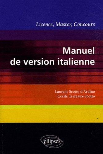 Manuel de version italienne : licence, master, concours