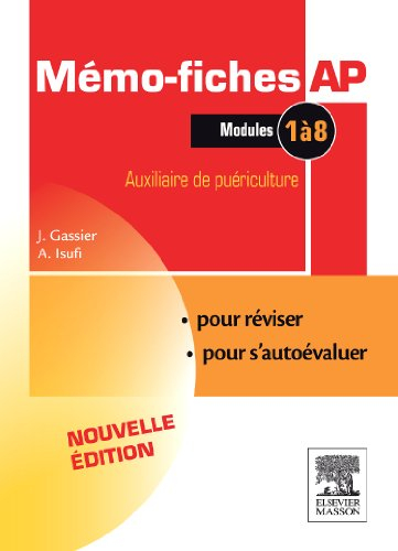 Mémo-fiches AP, modules 1 à 8 : auxiliaire de puériculture : pour réviser, pour s'autoévaluer