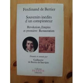 Souvenirs inédits d'un conspirateur sous la Révolution et l'Empire : 1789-1815