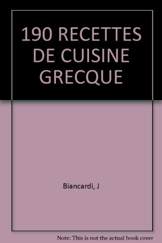 190 recettes de cuisine grecque