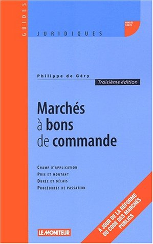 marchés à bons de commande, 3e édition