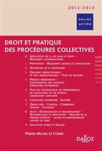 Droit et pratique des procédures collectives 2012-2013