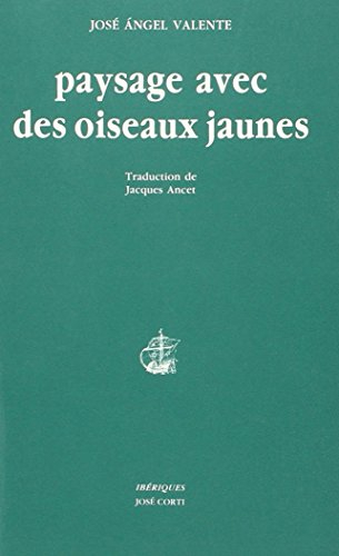 Paysage avec des oiseaux jaunes