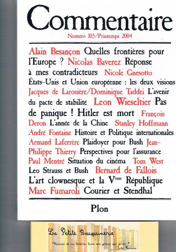 revue commentaire, numéro 105 - printemps 2004