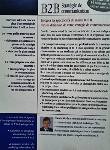 B 2 B, B to B : stratégie de communication