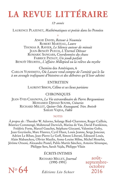 Revue littéraire (La), n° 64